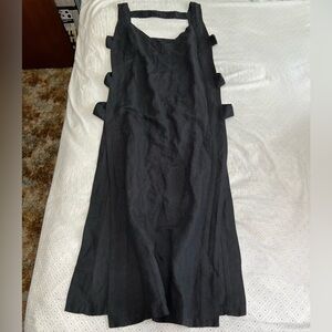 NEW FREE PEOPLE ANTHROPOLOGIE LINEN BLEND MAXI CUT OUT BEACH DRESS COVER UP L